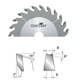 Hitam dan merah dicat warna mencetak TCT circular saw pisau - lancip gigi
