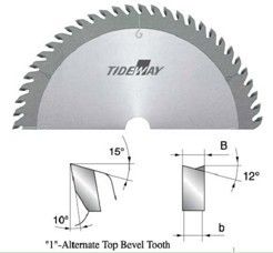 Kerucut gigi TCT melihat pisau untuk memotong laminasi panel