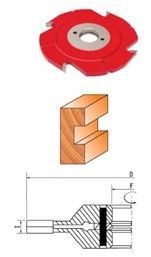 Red Painted TCT Carbide pembentuk Cutters, Grooving Cutter di 45 # Carbon Steel