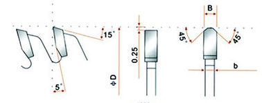 45 derajat memotong paduan aluminium Ripping Saw Blade Potong Non - Logam ferrous