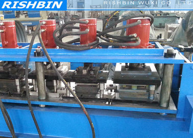 Otomatis 18 Rollers Door Frame Roll Forming Machine dengan Hydraulic Mold Cutting