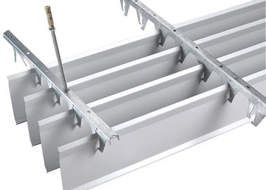 Interior Aluminium Suspended Linear Metal Open Cell Ceiling Tiles Untuk Bahan Dekorasi Stasiun Metro