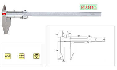 Stainless Steel Vernier Caliper Dengan Nib Gaya dan Standard Jaws 0 mm - 500 mm