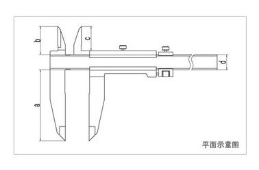 Stainless Steel Vernier Caliper 600 mm Dengan Jaws kereta penyesuaian halus