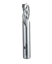 Micro - Grain Solid Carbide 3 Flutes Kompresi Spiral Bits CNC Carbide Bits Untuk Cutting Kayu