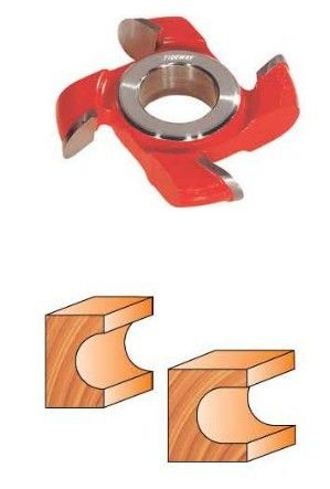 4 Gigi TCT cove - kotak pemotong pembentuk karbida untuk profil kayu pembuatan