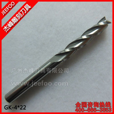 4 * 22 3 Seruling Carbide Mill Spiral Cutter Kayu CNC Router Bits Cutting Tools Untuk CNC Machine